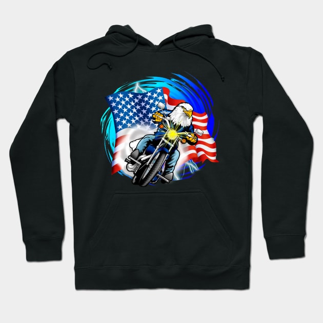 Eagle Rider Hoodie by the Mad Artist